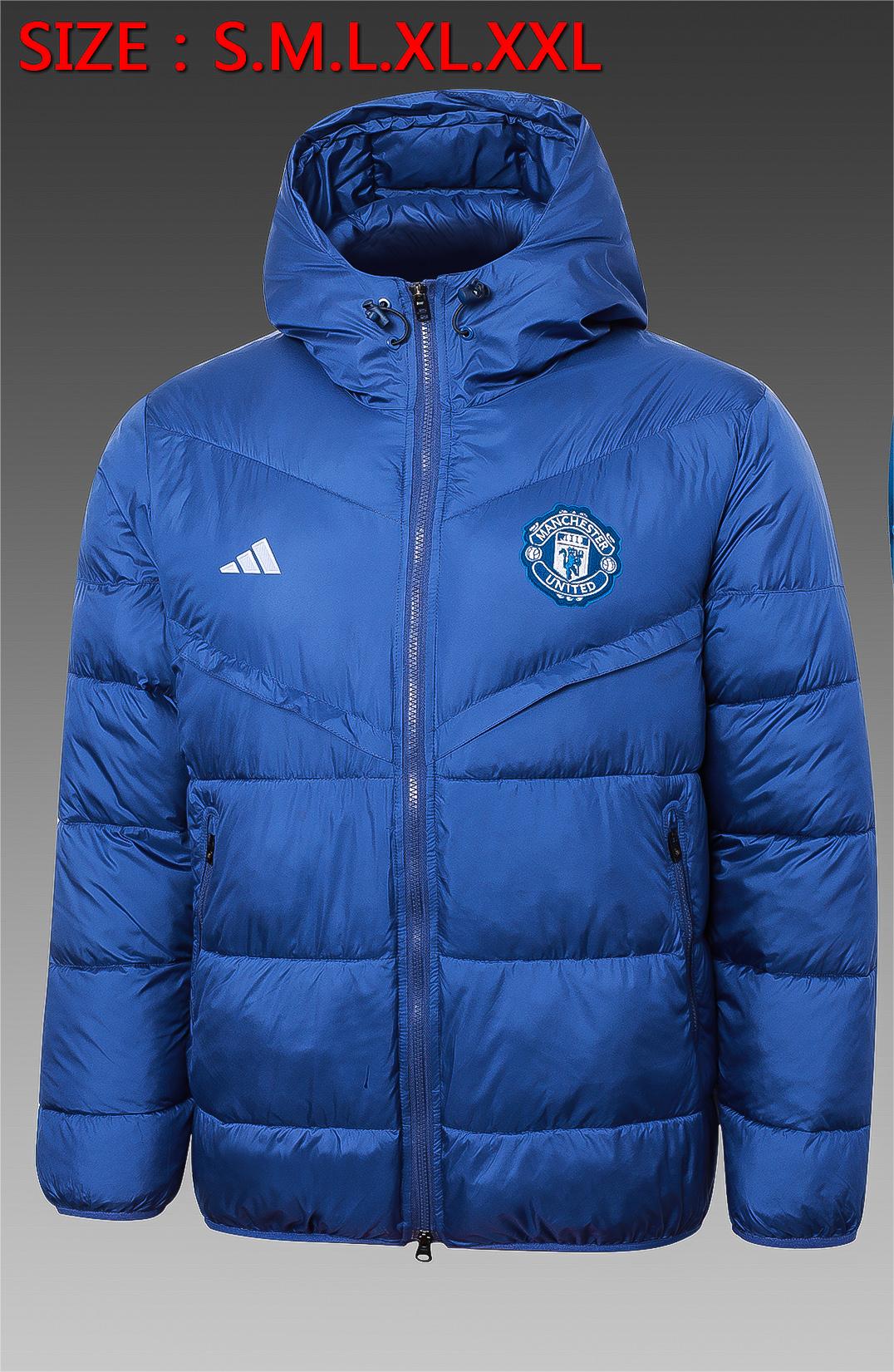 AAA Quality Manchester Utd 23/24 Cotton Coat - Blue